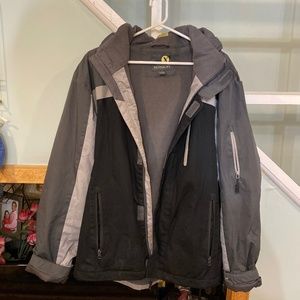 Winter Jacket - Light! Grey and Silver Black